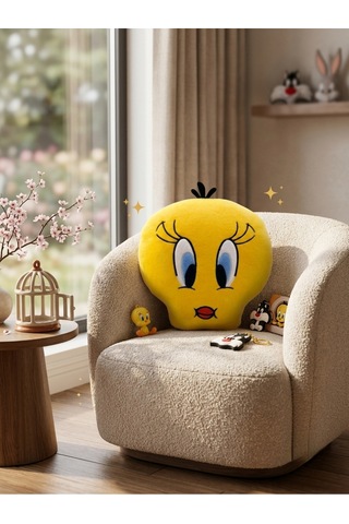 30 Cm Tweety Peluş Yastık Oyuncak Civciv Oyuncak Peluş Yastık Sarı