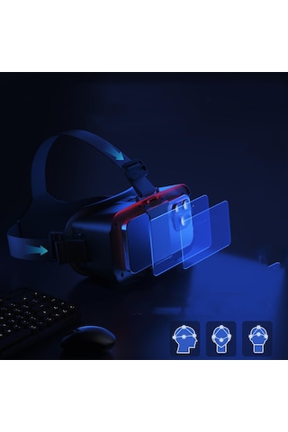 Microcase Vrpark V6 3D Sanal Gerçeklik Gözlüğü + VR Bluetooth Kumanda
