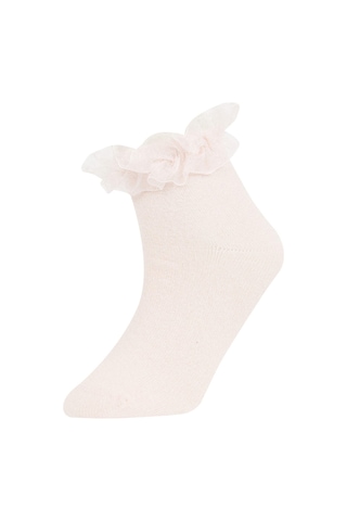 Defacto Kız Çocuk 3'lü Pamuklu Patik Çorap C2937A8NSKR1 Çok Renkli