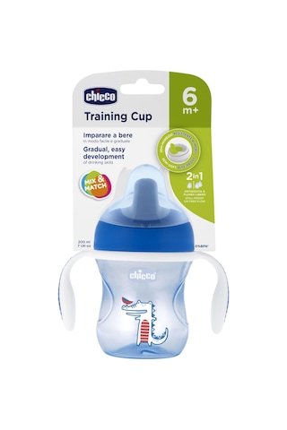 Chicco Yarı Yumuşak Uçlu Eğitim Bardağı 200 ml 6 Ay+ Erkek Yeşil