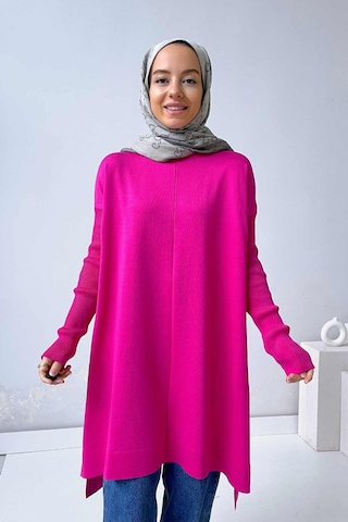 Mira Merserize Tunik - Fuşya Fuşya