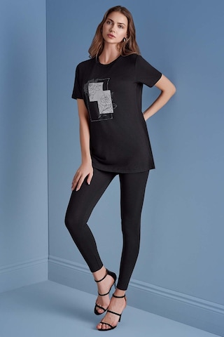 Dar Paça Siyah Penye Tayt SiYAH