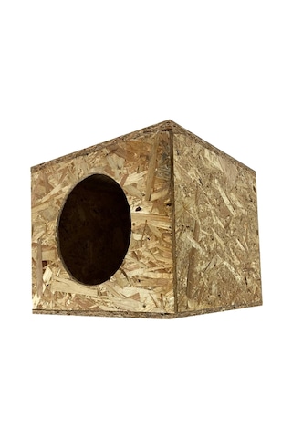 Reyo Kedi Evi Dış Ortam Uygun Ahşap Kedi Evi Osb 36x34x32 Cm - Cat04