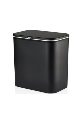 Bayev Siyah Fonksiyonel Kapaklı Banyo Ve Mutfak Tezgahüstü Çöp Kovası Dolap Ve Duvar Seçeneği Çok Renkli