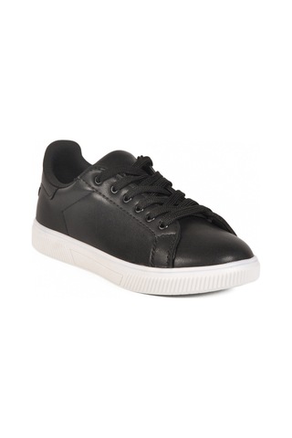 Ayk's Siyah Beyaz Bağcıklı Hafif Cilt Erkek Sneaker Mota 600 M SİYAH-BEYAZ