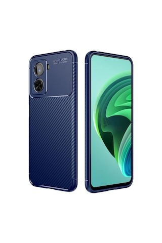 Huawei Nova 12 Se Uyumlu Silikon Kılıf Karbon Desenli Kamera Korumalı Autofocus Kapak Lacivert Lacivert