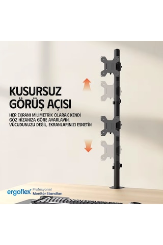 Ergoflex Ef63 Steel Design 2-8 Kg Asansörlü 13"-32" Monitör Stand