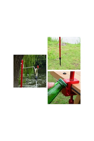 Sundick Çıkarılabilir Fener Standı Lamba Tripod Kamp Lambası Gümüş