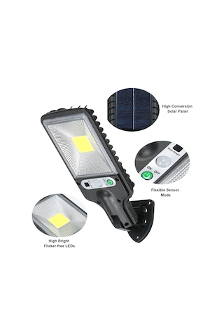 Reedark Güneş Enerjili 3 Aydınlatma Modlu, Pır Hareket Sensörlü, Ip44 Suya Dayanıklı Dış Mekan Led Duvar Lambası