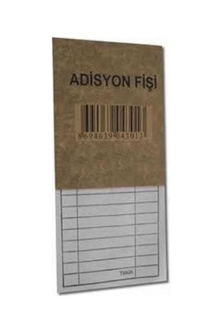 Küçük Boy Adisyon Fişi 12'Li