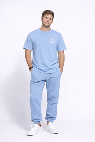 Sevgili Kombini Çift Tişört Oversize Unisex Uyumlu Çift Kombin 2' Mavi