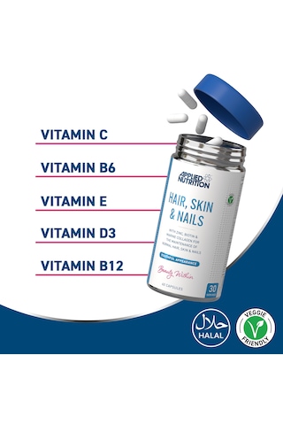 Applied Nutrition Hair, Skin & Nails, 60 Caps