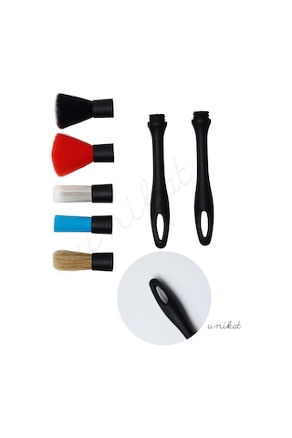 Unikat Çeşitli Detay Fırça Seti 2 Sap 5 Farklı Başlıklı 1 Adet