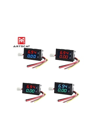 Kırmızı-mavi-yüksek Kaliteli Dc 100v 10a Voltmetre Ampermetre Mavi + Kırmızı Led Amp Çift Dijital Volt Metre Ölçer