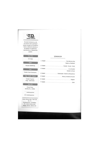 Tandem Tyt Fizik Fasikül Soru Bankası