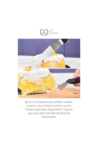 Spatula Profesyonel Mutfak Ekipmanı Ergonomik Saplı Paslanmaz Çelik L Tipi Pastacı Spatulası Pasta Çok Renkli