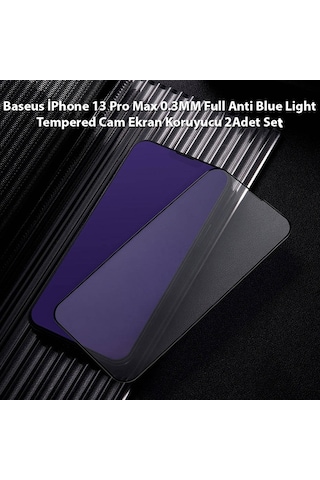 Baseus Apple Uyumlu iPhone 13 Pro Max 0.3mm Full Çerçeve Cam Ekran Koruyucu 2