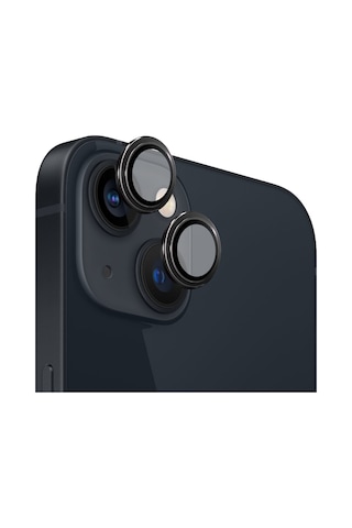 Safeus Safir Temperli Kamera Lens Koruyucu Apple Uyumlu iPhone 13 Ve Mini İle Siyah