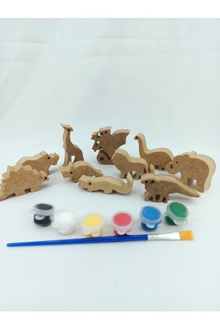 Neşeli Ahşap Okul Öncesi Etkinlik .ahşap Boyama Seti.. Eğitici Ahşap Boyası. Oyuncak Hayvan