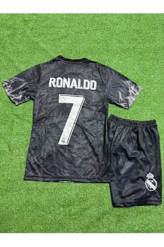 Real Madrid Ronaldo 7 Çocuk Futbol Forması Siyah Çok Renkli Real Madrid Ronaldo 7 Çocuk Futbol Forması Siyah Çok Renkli