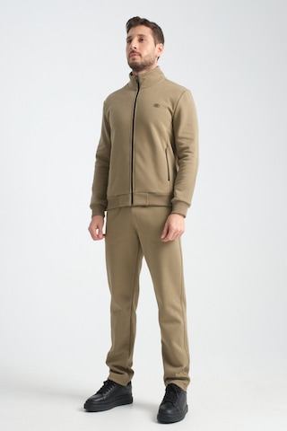Shooter Sportswear Shooter Erkek Kışlık Eşofman Takımı Thermosoft Teknolojisi Içi Kuzu Görünümlü Regular Kalıp Haki