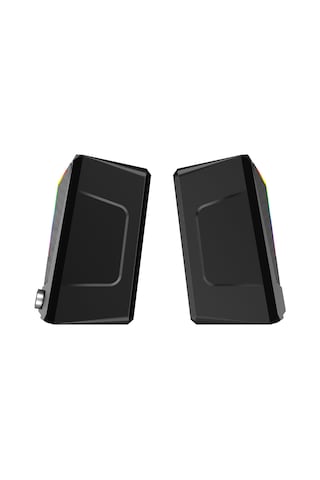 Lecoo DS104 Kablolu USB + 3.5mm Jack 6W RGB Aydınlatmalı Masaüstü Hoparlör Siyah