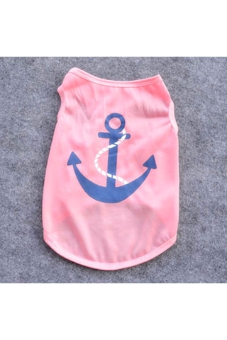Köpek Ve Kedi İçin Sailor Temalı Pet Sweat Kıyafet Açık Pembe