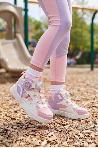 Fort Teery Cool Anatomik Hafif Akıllı Bağcıklı Sneaker Kız Çocuk Ayakkabı Pudra