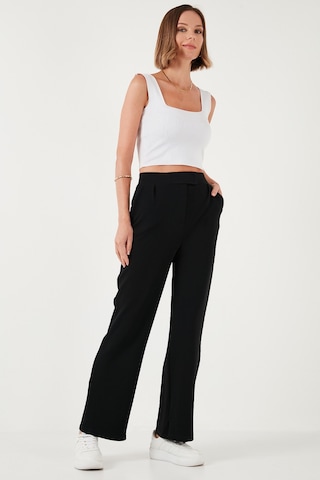 Lela Regular Fit Yüksek Bel Bol Paça Bayan Pantolon 5861279 Siyah