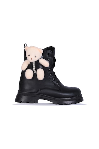 Moda Ayakkabı 746 Siyah Cilt Kız Çocuk Bot Ayakkabı 001