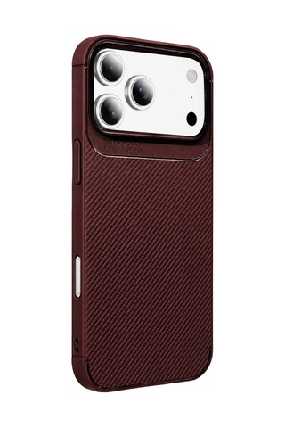 Apple iPhone Uyumlu 18 Pro Max Auto Focus Karbon Kapak - Bordo Çok Renkli