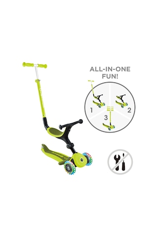 Globber Go Up Active Işıklı Scooter - Yeşil