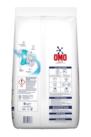 Omo Matik Active Beyazlar & Renkliler Toz Deterjanı 2 x 9 KG