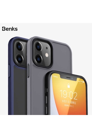 Benks Apple Uyumlu iPhone 12 Mini Kılıf Arkası Mat Buzlu Benks Hybrid Kapak ZORE-218641