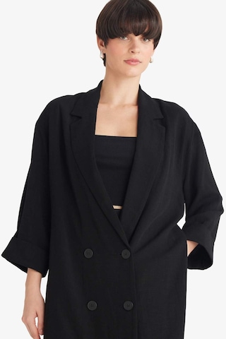 Defacto Regular Fit Ceket Yaka Pamuklu Blazer Ceket G0397ax25aubk81 Siyah