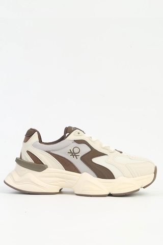Benetton Kadın Spor Ayakkabı Bej - Kahverengi