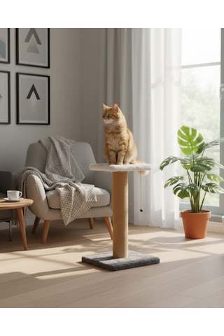 Reyo Pet Tekli Step Kedi Tırmalama Tahtası Gri