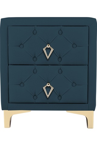 Ruby 2 Çekmeceli Komodin-gold Model Kapitoneli Yatak Odası Iki Çekmeceli Komodin&şifonyer Modelleri Mavi