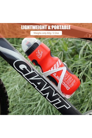 Aubyhe Bisiklet İçme Suyu Bardağı 680ml - Hdpe Malzeme, Hafif Ve Dayanıklı - Bisiklet Sporu, Yürüyüş, Seyahat İçin - Toz Koruyucu Kapaklı Beyaz Çok Renkli