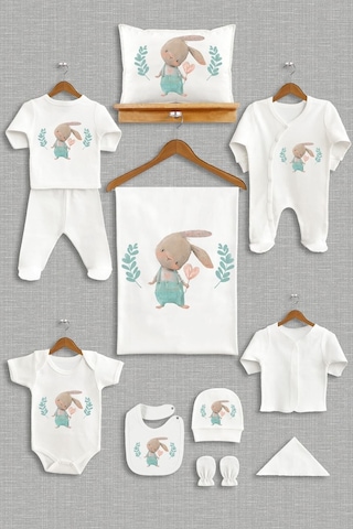 Bebeqon Unisex Organik Bebek 11'li Hastane Çıkışı Bbqn1357 Ekru