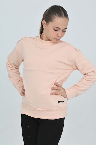 Toontoy Kız Çocuk Happen Nakışlı Sweatshırt Pudra