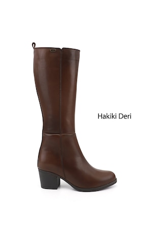 Gönderir Gönderi R Kadın Kahve Antik Fermuarlı Kalın Topuklu Hakiki Deri Çizme Gkzc13452526 Kahverengi