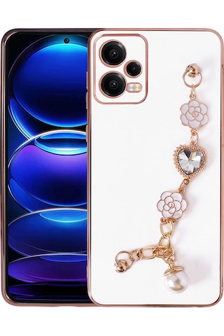 Xiaomi Redmi Note 12 5g Kılıf El Tutamaçlı Kamera Korumalı Zore Taka Silikon Kapak Beyaz