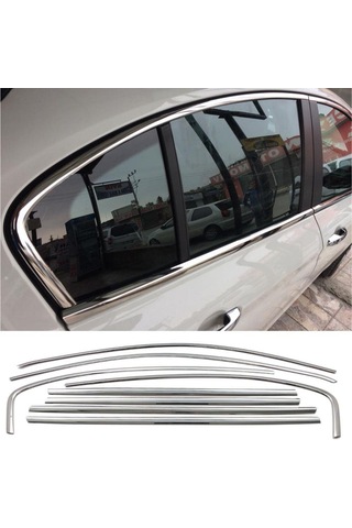Fiat Egea Sedan Krom Cam Çerçevesi Set 2015- 8 Parça