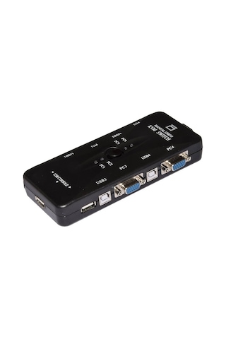 1 Monitör 4 Kasa Kvm Switch 4 Port Usb Kvm Switch
