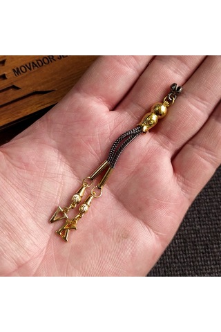 7x11 mm İspirto Mavi Ateşi Kehribar İsme Özel Tesbih