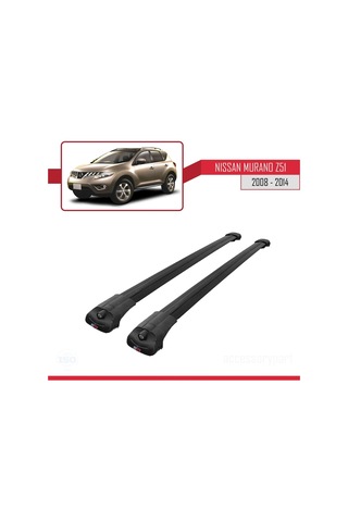Nissan Murano Z51 2008-2014 Arası İle Uyumlu Ace-1 Ara Atkı Tavan Barı Siyah