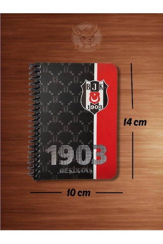 Bjk Beşiktaş Taraftar Not Defteri 72 Yaprak Çizgili Ödev Defteri Siyah