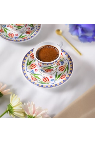 Güral Porselen Sedef 12 Parça Kahve Fincan Takımı 4555