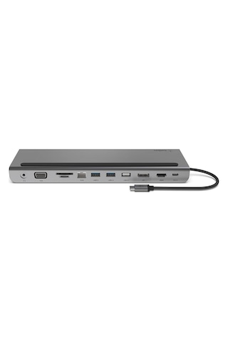 Usb-c Hub, 11'i 1 Arada Çoklu Bağlantı Noktalı Adaptör Yuvası, 4k Hdmı, Displayport, Vga, Usb-c Ve 100w, Bağlı Cihazdan Şarj Etmek İçin, 3x Usb A, Gigabit Ethernet, Sd, Microsd, 3,5 Mm Jak